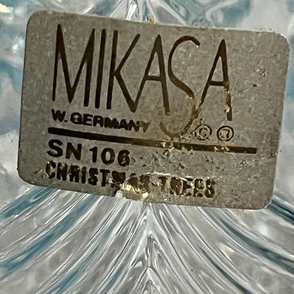 Vintage Mikasa Crystal Old Fashioned Christmas Tree Votive, Votive Candleholder - Picture 3 of 7